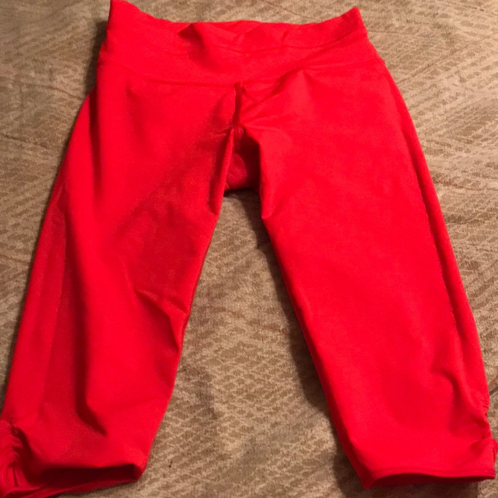 Red Lululemon Capris